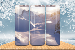 Winter Wonderland Snowflake PNG, Icy Tree 20oz Tumbler wrap Product Image 1