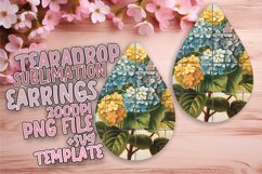 Blossom Beauty Delight Sublimation Teardrop Earring Design Product Image 1