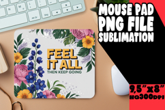 ENCHANTED desk pad Sublimation Style, Flower Quote Product Image 1