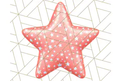 Cute Puffy Star Clipart PNG, 3D Glossy Pastel Stars Clip Art Product Image 4