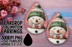 Bold Teardrop Design for DIY Projects , Snowman Product Image 1