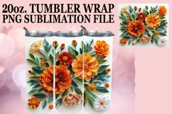 Whimsical Spring Floral 3D Tumbler Wrap Product Image 1