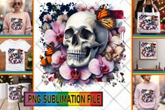 Unique Tote Bag Designs PNG, Skull USA Product Image 1