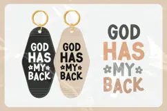 Christian Quote Motel Keychain SVG | God Has My Back Product Image 3