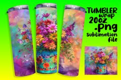 Watercolor Garden Tumbler Design: Blossoming Beauty Product Image 1