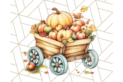 Fall Dinosaur PNG Clipart with Autumn Elements, Cute Dino Product Image 4