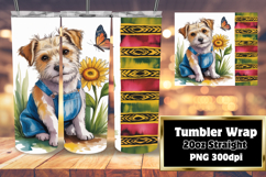 Watercolor Cute Owl Tumbler Wrap 20oz Product Image 1