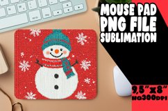 Sweet Mouse Pad Design Sublimation, Snowman Product Image 1