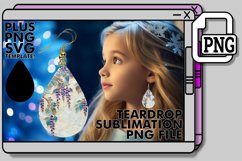 Glossy Glitter Flower Teardrop Earring Summer Shine Product Image 1