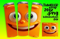 Whimsical Cartoon Emoji Tumbler Design - Sublimation 20oz Product Image 1