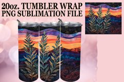 Retro Garden Serenade Tumbler Wrap - Floral Elegance Product Image 1