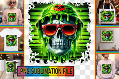 Vibrant TSHIRT Sublimation PNG, Skull Product Image 1