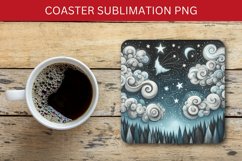 square coaster - swirly cloud Product Image 1