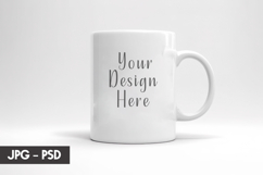 Minimal White Mug Mockup PSD Product Image 1