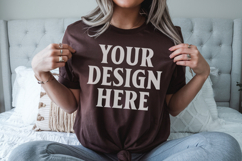 Dark Chocolate Gildan 18500 Hoodie Mockup, G18000 Hoodie Mod Product Image 1