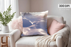 Winter Christmas Wonderland PNG Pillow, Winter Pillow Design Product Image 1