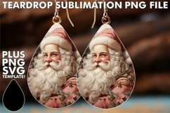 Sweet Teardrop Earrings Design PNG, Christmas Product Image 1