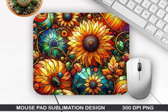 Pumpkin Mouse Pad Sublimation, Halloween Mouse Pad PNG Product Image 1