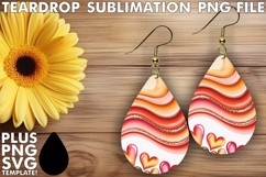 Charming Teardrop Earrings Sublimation, Pattern Product Image 1