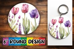 Fresh Floral Sublimation Circle - Joy Round Product Image 1