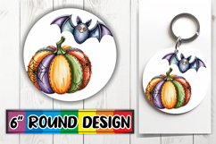 Luminous Ornaments Round Design, Pumpkin Watercolor Product Image 1