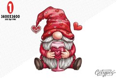 Valentine Gnome Sublimation Clipart - High Quality Design Product Image 5