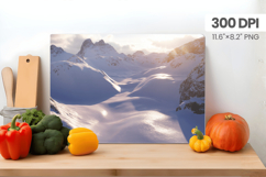 Winter Christmas Wonderland Cutting Board PNG Sublimation Product Image 1