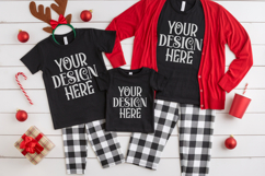 Christmas Family Matching Group T-Shirt Mockups | Holiday Fl Product Image 1