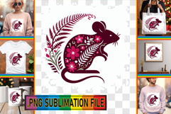 Timeless TOTE BAG Designs PNG, Flower Animals Product Image 1