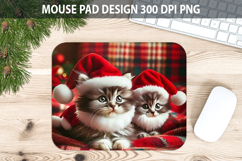 Christmas Cat Mouse Pad Sublimation - Animal PNG Design Product Image 1