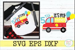 Fifth Birthday Firetruck Product Image 1