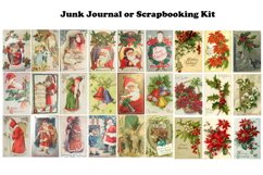 Vintage Christmas Junk Journal or Scrapbook Add Ons Kit PDF Product Image 4