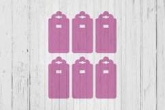 4 x 2 scallop top clip display card template svg dxf png ai Product Image 1