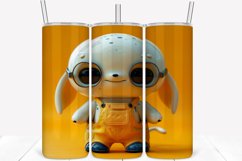 3D Cartoon Animal 20oz Skinny Tumbler Wrap Product Image 1