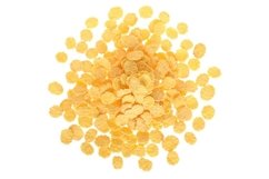 Stock Photo - Cornflakes close up top view isolated Product Image 1