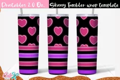 Neon hearts for Valentines day 20 Oz. Skinny Tumbler Product Image 1
