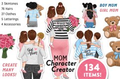 Mothers Day clipart, Mom clipart, Boy Mom, Girl Mom, Product Image 7