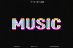 Stylish MUSIC text graphic design for graphic resources. Product Image 1
