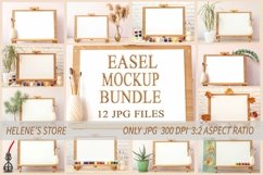Easel mockup Bundle. Easel landscape frame mock up, jpg Product Image 1
