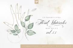 Floral Watercolor Bouquet Vol55 Product Image 1