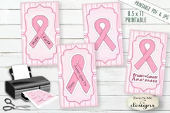 Printable Breast Cancer Tags - Pink Ribbon - PDF and JPG Product Image 2