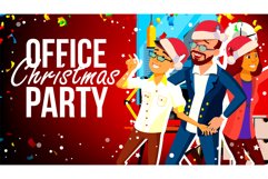 Christmas Corporate Party Vector. Holiday. Cheerful Business Product Image 1