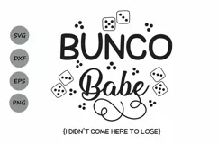 Bunco Babe SVG, Bunco SVG, Dice svg, bunco game svg, bunco. Product Image 1