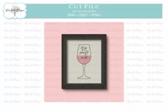 Stop and Smell the Rose Wine SVG DXF PNG Product Image 2