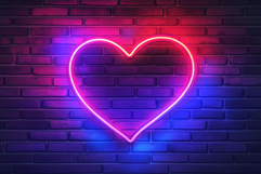 Glowing Neon Love Sign | Romantic Brick Wall Product Image 1