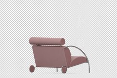 Isometric Arm Chair 3D isolated render Product Image 1