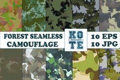 10 Seamless Military Forest Camouflage Product Image 1