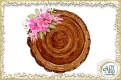 Watercolor Wood Signs , Floral Bouquets , flower arrangement Product Image 4