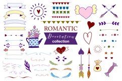 Hand drawn Romantic design kit