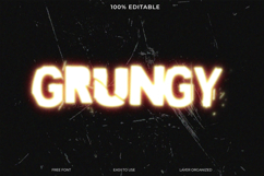 Grungy Text Effect Design Ready for Editing Product Image 1